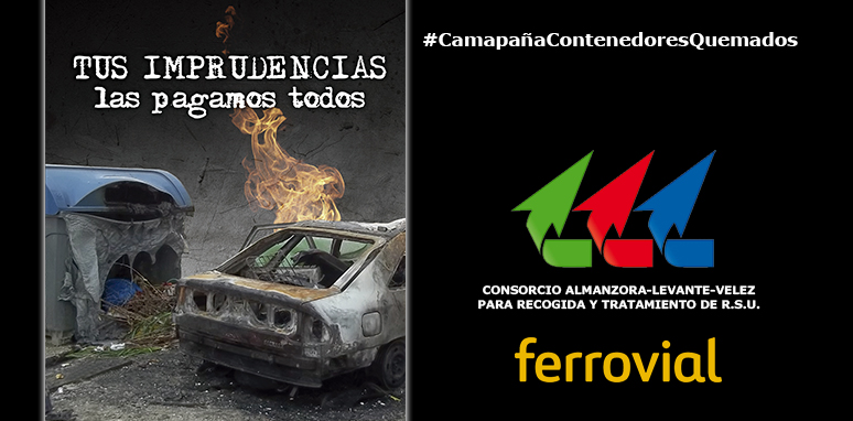 Campaña contenedores quemados